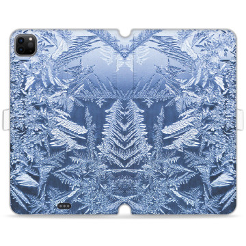 Tablet case - casey Wallet Book Design - Winter - Snow Crystals