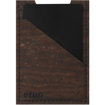 Card case casey Card Holder - cork - chocolate - pattern 7