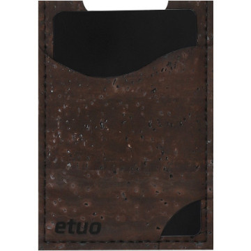 Card case casey Card Holder - cork - chocolate - pattern 9