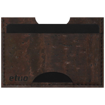 Card case casey Card Holder - cork - chocolate - pattern 1