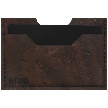 Card case casey Card Holder - cork - chocolate - pattern 2