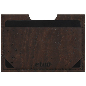 Card case casey Card Holder - cork - chocolate - pattern 3