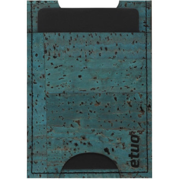Card case casey Card Holder - cork - green sea - pattern 6