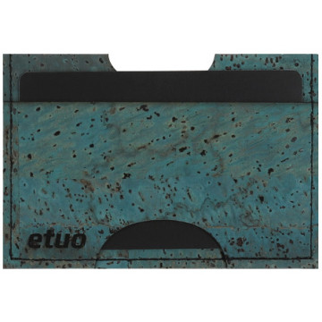Card case casey Card Holder - cork - green sea - pattern 1