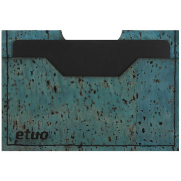 Card case casey Card Holder - cork - green sea - pattern 2