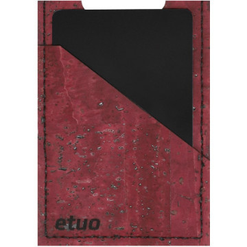 Card case casey Card Holder - cork - dark cherry - pattern 7