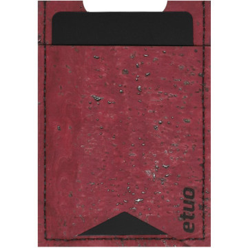Card case casey Card Holder - cork - dark cherry - pattern 8