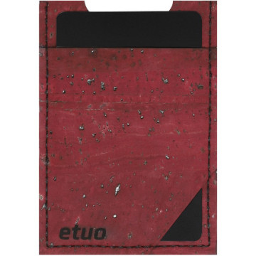 Card case casey Card Holder - cork - dark cherry - pattern 10