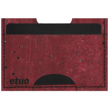 Card case casey Card Holder - cork - dark cherry - pattern 1