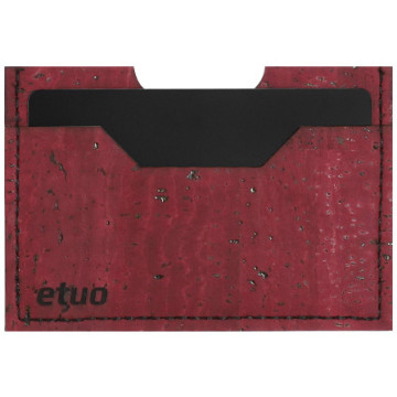 Card case casey Card Holder - cork - dark cherry - pattern 2