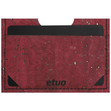 Card case casey Card Holder - cork - dark cherry - pattern 3