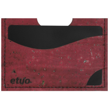 Card case casey Card Holder - cork - dark cherry - pattern 4