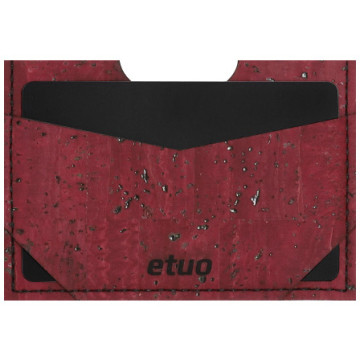 Card case casey Card Holder - cork - dark cherry - pattern 5