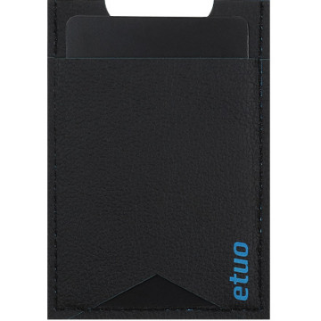 Card case casey Card Holder - artificial leather - black and blue - pattern 8