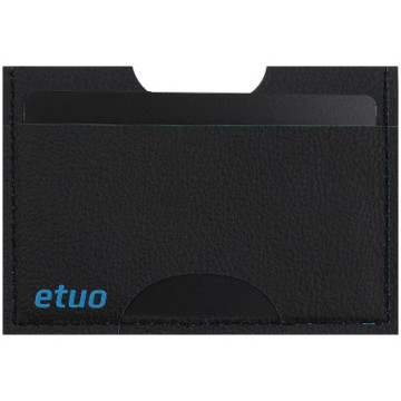 Card case casey Card Holder - artificial leather - black and blue - pattern 1