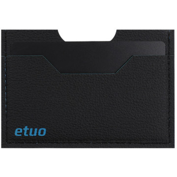 Card case casey Card Holder - artificial leather - black and blue - pattern 2