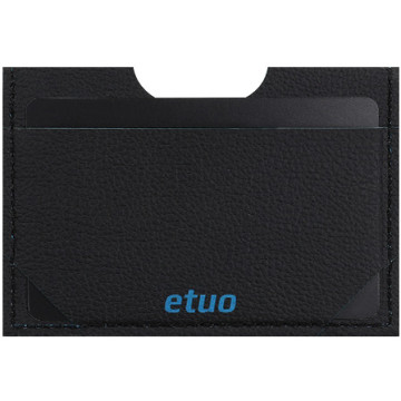 Card case casey Card Holder - artificial leather - black and blue - pattern 3