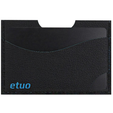 Card case casey Card Holder - artificial leather - black and blue - pattern 4
