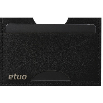 Card case casey Card Holder - artificial leather - black and golden - pattern 1