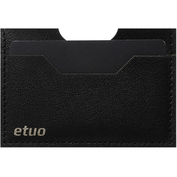 Card case casey Card Holder - artificial leather - black and golden - pattern 2
