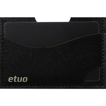 Card case casey Card Holder - artificial leather - black and golden - pattern 4