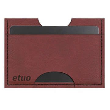 Card case casey Card Holder - artificial leather - claret - pattern 1