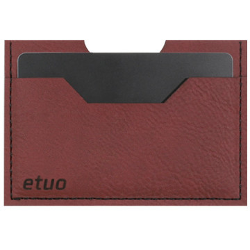 Card case casey Card Holder - artificial leather - claret - pattern 2