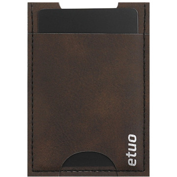 Card case casey Card Holder - artificial leather - brown and silver - pattern 6