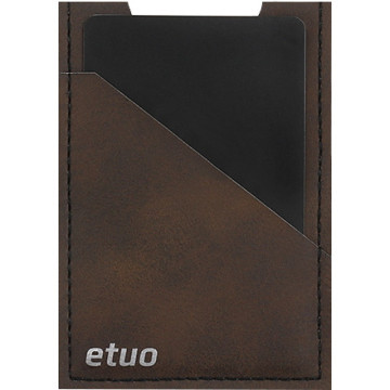 Card case casey Card Holder - artificial leather - brown and silver - pattern 7