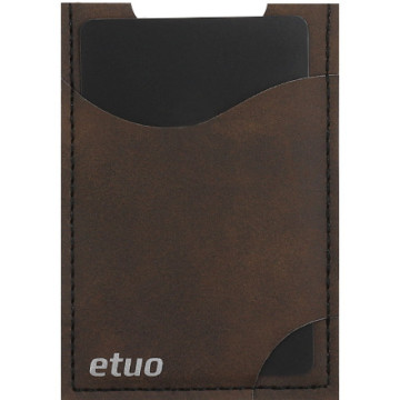 Card case casey Card Holder - artificial leather - brown and silver - pattern 9