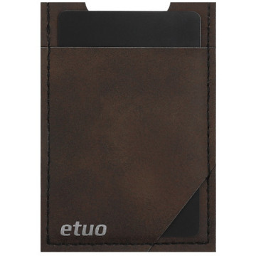 Card case casey Card Holder - artificial leather - brown and silver - pattern 10