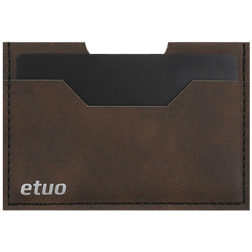 Card case casey Card Holder - artificial leather - brown and silver - pattern 2