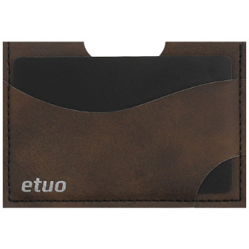 Card case casey Card Holder - artificial leather - brown and silver - pattern 4