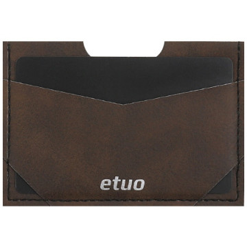 Card case casey Card Holder - artificial leather - brown and silver - pattern 5