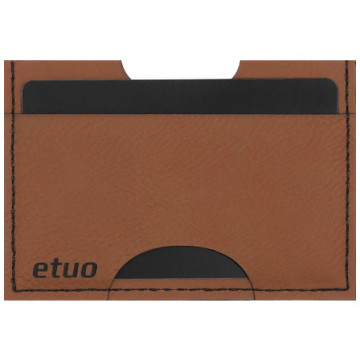 Card case casey Card Holder - artificial leather - cinnamon brown - pattern 1