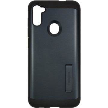 Samsung Galaxy M11 Case - Spigen Tough Armor - Metal Slate