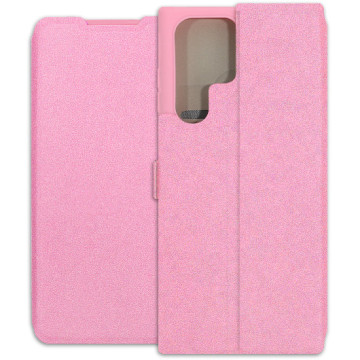 Samsung Galaxy S22 Ultra Case - Soft Wallet Book - pink