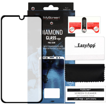 Samsung Galaxy M12 - tempered glass MyScreen Protector Diamond Glass Edge Full Glue - black