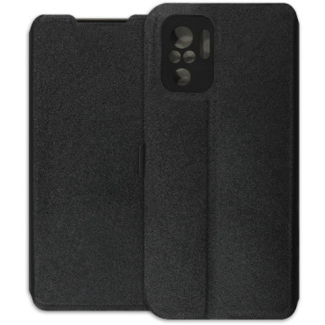 Xiaomi Redmi Note 10S Case - Soft Wallet Book - black