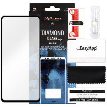 Xiaomi Redmi Note 9 Pro Max - tempered glass MyScreen Protector Diamond Glass Edge Full Glue - black