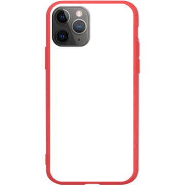 Phone case - casey Soft Flex Design - Marble Case - White Marble - red