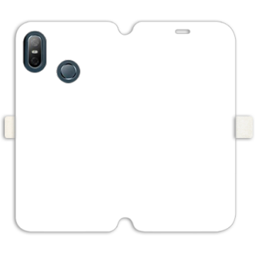 Phone case - casey Wallet Book Design - Marble Case - White Marble