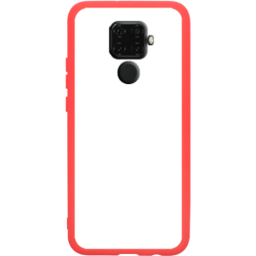 Phone case - casey Soft Flex Design - Marble Case - White Marble - red