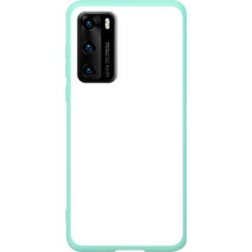 Phone case - casey Soft Flex Design - Marble Case - Blue Marble with gold stripe - mint