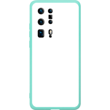 Phone case - casey Soft Flex Design - Marble Case - Blue Marble with gold stripe - mint