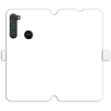 Phone case - casey Wallet Book Design - Marble Case - White Marble