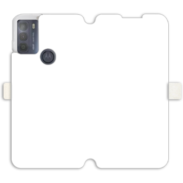 Phone case - casey Wallet Book Design - Marble Case - White Marble