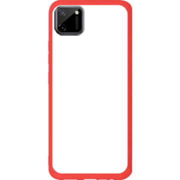 Phone case - casey Soft Flex Design - Marble Case - White Marble - red