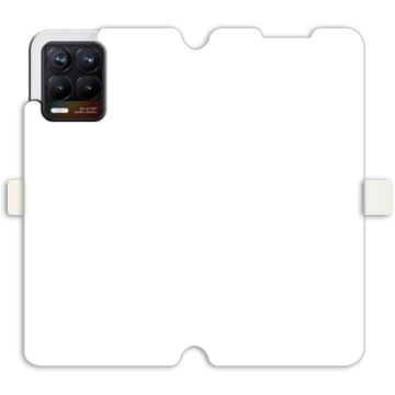 Phone case - casey Wallet Book Design - Marble Case - White Marble