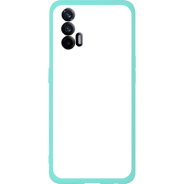 Phone case - casey Soft Flex Design - Marble Case - Blue Marble with gold stripe - mint